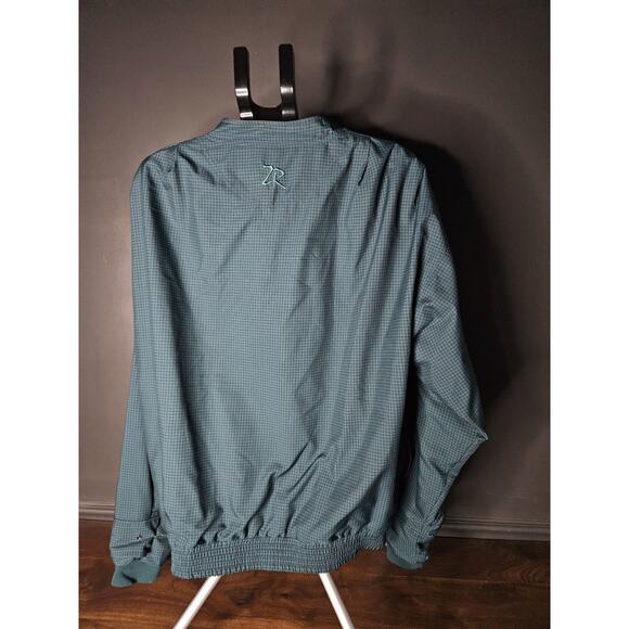 Large Jacket Zero Restriction Golf Outerwear USA Gore-Tex Green Quarter Button - Picture 2 of 7